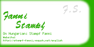 fanni stampf business card